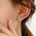 Style Colorful Zircon Ball Gold Tone Alloy Minimalist Dopamine Ear Bone Stud Fashion Earrings view 3