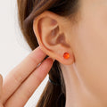 Style Colorful Zircon Ball Gold Tone Alloy Minimalist Dopamine Ear Bone Stud Fashion Earrings view 2