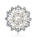 Gold Tone Silver Tone Horse Pearl Look Metal Brooch Pin view 2