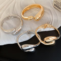 Alloy Waterdrop Open Bangle For Women, Oval Minimalist European Style Fashion Jewelry view 1