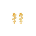 Elegant New Chinese Gilt Alloy Leaf Flower Tassel Drop Statement Vintage Metal Floral Dangle Earrings view 5