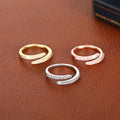 Minimalist Commuter Zircon Open Ring For Women Adjustable Fashion Daily Wear Jewelry view 2