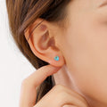 Elegant Korean Colorful Heart Zircon Screw Back Studs Gold Plated Minimalist Fashion Women Earrings view 3