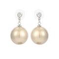 Elegant Freshwater Pearl Drop Studs For Women Light Luxury Minimalist Alloy Dangle Jewelry Earrings view 5