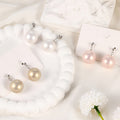 Elegant Freshwater Pearl Drop Studs For Women Light Luxury Minimalist Alloy Dangle Jewelry Earrings view 1