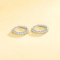 Simple Delicate Zircon Inlaid Small Hoop Earrings For Women, Daily Fashion Jewelry Accessory view 2