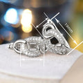 Women's Niche Lock Buckle Hoop Earrings Micro Paved Zircon French Style Ear Cuffs view 4