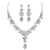 Silver Floral Teardrop