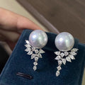 Elegant Faux Pearl Geometric Zircon Stud Earrings For Women, Light Luxury Dress Jewelry view 2