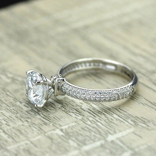 Luxury Geometric Design Ring For Women, Elegant Fashion Engagement And Wedding Jewelry