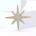 Alloy Rhinestone Eight Point Star Brooch For Women's Clothing Decoration view 4