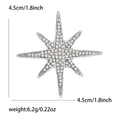 Alloy Rhinestone Eight Point Star Brooch For Women's Clothing Decoration view 6