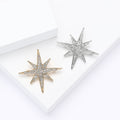 Alloy Rhinestone Eight Point Star Brooch For Women's Clothing Decoration view 2