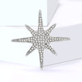 Alloy Rhinestone Eight Point Star Brooch For Women's Clothing Decoration view 3
