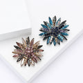 Fashion Alloy Rhinestone Sunflower Brooch For Dresses And Suits view 3