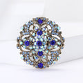 Heavy Alloy Rhinestone Baroque Brooch Pin For Women Apparel view 3