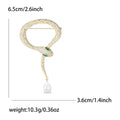 Copper Zircon Snake Brooch With Tail Biting Design view 5
