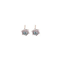 Copper Zircon Snowflake Stud Earrings Minimalist Light Luxury Geometric Fashion Jewelry view 5