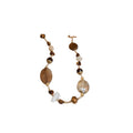 Maillard White Jade Agate Beaded Copper Sweater Necklace For Women, Geometric Round Luxury Style view 5