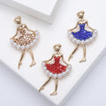 Alloy Pearl Dancing Girl Brooch Pin For Women's Fashion Clothing view 2