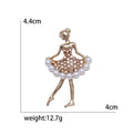 Alloy Pearl Dancing Girl Brooch Pin For Women's Fashion Clothing view 6