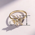 Geometric Leaf Waterdrop Ring For Women, Niche Personalized Design Fashion Jewelry view 4