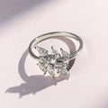Geometric Leaf Waterdrop Ring For Women, Niche Personalized Design Fashion Jewelry view 5