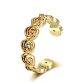 Hong Kong Style Ethnic Rose Flower Ring, Adjustable Open Floral Finger Jewelry For Daily Wear view 5