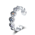 Hong Kong Style Ethnic Rose Flower Ring, Adjustable Open Floral Finger Jewelry For Daily Wear view 2