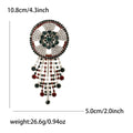 Alloy Rhinestone Round Chain Brooch Pin For Womens Apparel Decoration view 5