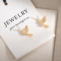 Vintage Gold Alloy Peace Dove Flying Bird Studs For Women, Light Luxury Statement Earrings view 2