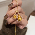 Real Gold Plated Copper Zircon Pixiu Necklace For Women New Chinese Geometric Light Luxury Clavicle Chain view 4