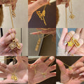 Real Gold Plated Copper Zircon Pixiu Necklace For Women New Chinese Geometric Light Luxury Clavicle Chain view 2