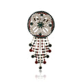 Alloy Rhinestone Round Chain Brooch Pin For Women's Apparel view 1