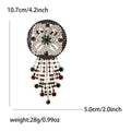 Alloy Rhinestone Round Chain Brooch Pin For Women's Apparel view 5