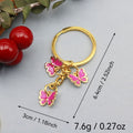 Zinc Alloy Colorful Butterfly Keychain For Cute Bag Charm view 2