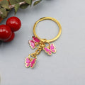 Zinc Alloy Colorful Butterfly Keychain For Cute Bag Charm view 9