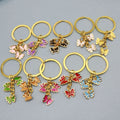Zinc Alloy Colorful Butterfly Keychain For Cute Bag Charm view 1