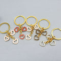 Zinc Alloy Enamel Heart Keychain For Backpack Bag Charm view 1