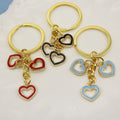 Zinc Alloy Enamel Heart Keychain For Backpack Bag Charm view 3