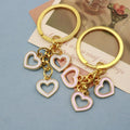 Zinc Alloy Enamel Heart Keychain For Backpack Bag Charm view 4