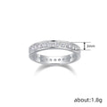 Women's Stackable Wedding Band Ring With Micro Pave Full Zircon Stones For Daily Jewelry view 4