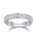 Women's Stackable Wedding Band Ring With Micro Pave Full Zircon Stones For Daily Jewelry view 6