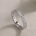 Women's Stackable Wedding Band Ring With Micro Pave Full Zircon Stones For Daily Jewelry view 2