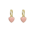 Sweet Enamel Heart Alloy Earrings For Women, Minimalist Light Luxury Fashion Ear Clips view 5