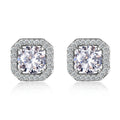 Colorful Geometric Zircon Earrings For Women, Sparkling Niche Daily Fashion Jewelry view 5