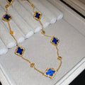 Real Gold Plated Copper Zircon Geometric Flower Necklace, Elegant Light Luxury Collarbone Chain view 2