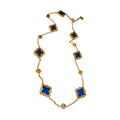 Real Gold Plated Copper Zircon Geometric Flower Necklace, Elegant Light Luxury Collarbone Chain view 5