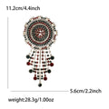 Alloy Rhinestone Round Chain Brooch Pin For Vintage Fashion Wear view 5