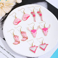 Western Cowboy Hat Boots Bull Skull Heart Enamel Alloy Creative Lightweight Drop Earrings view 2